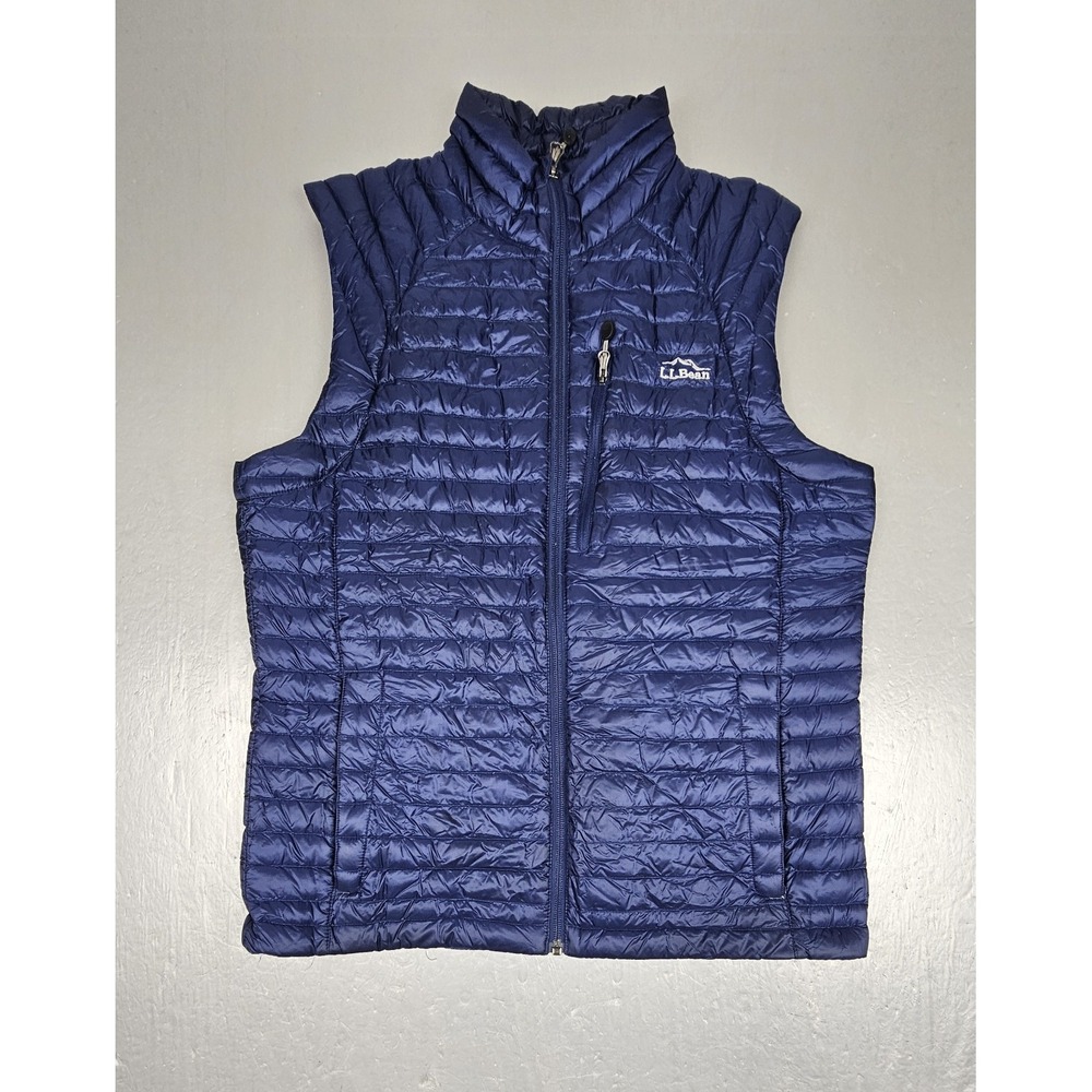 LL Bean Vest Mens Small Downtek Ultralight 850 Down Navy Blue Outdoor Hiking